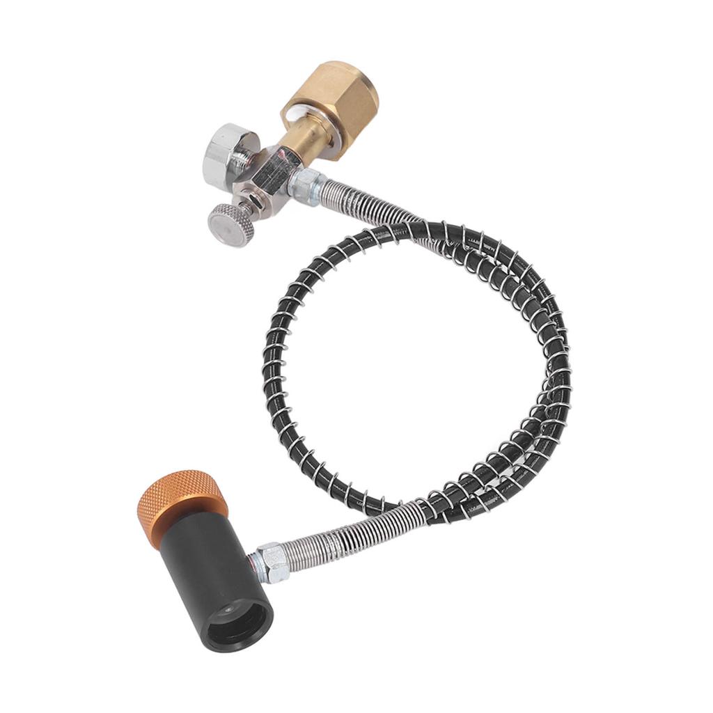 Soda Remote Hose CO2 Tank Cylinder Refilling Adapter with 24 Inches High Pressure Hose for Soda Can