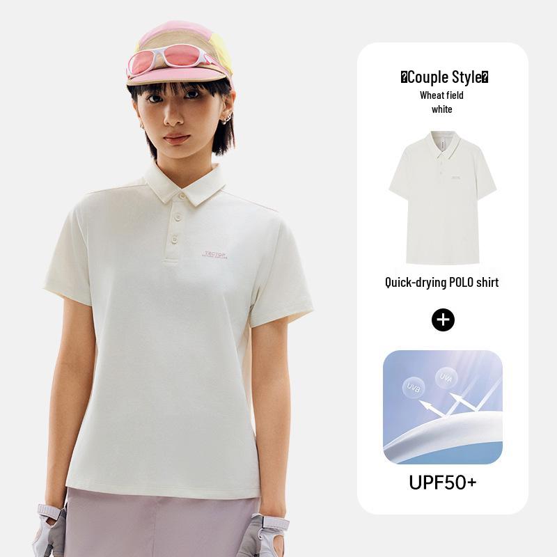 Tantuo Unisex Quick-Dry Antibacterial Polo Shirt with UV Protection Small