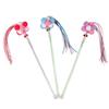 Pet Cats Kitten Pompom Plush Ball Bell Tassel Teaser Wand Stick Play Bite Toy