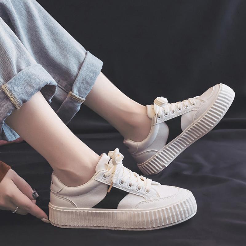 Fashion Vulcanized Shoes Women Canvas Sneakers Autumn 2025 Fashion Casual Sports Running Shoes Woman Flats Footwear Zapatos Mujer
