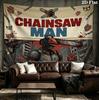 Chainsaw Man Wall Tapestry Aesthetic Wall Hanging Printed Fabric Blanket Decorative Tapestries For Bedroom Living Room Home Decor