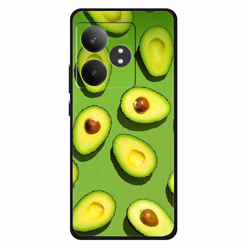 For Realme GT 6T Case Soft Feeling Silicone Luxury Phone Covers For Realme GT 6 GT6 Cases TPU Painted Marble Beautiful GT6t Wolf