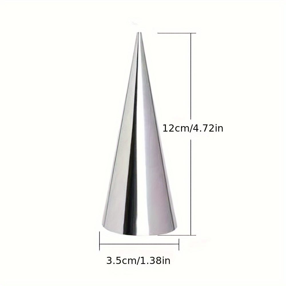 5-Piece Set Stainless Steel Cream Horn Molds - Cone Shaped Danish Pastry Roll Horns