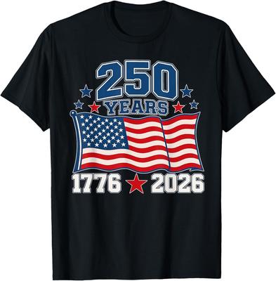 250 Anniversary USA Flag 250 Years 1776-2026 American 250th Unisex T-Shirt