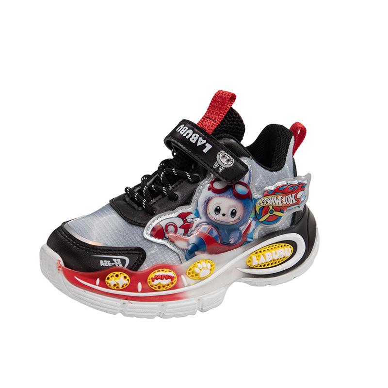 2025 Kids' Light-Up Sneakers: Autumn Velcro Mesh Shoes for Boys & Girls - Breathable Dad Shoes