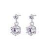 2023 Trend: Women's Sterling Silver Diamond-Inlaid Double Zircon Earrings with Niche Design