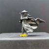 1:64 Copper Chinese Kung Fu Swordsman Figure Desk Decoration Miniature Character Model Plant Decoration Sand Table Layout Gift