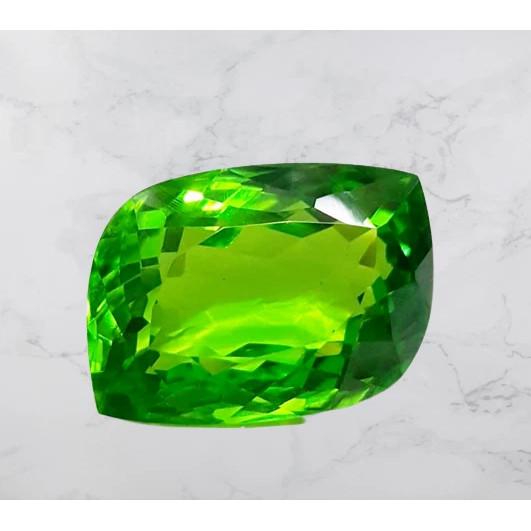 Green Peridot Natural 10+ Ct Fancy Cut Stunning Certified Loose Gemstone