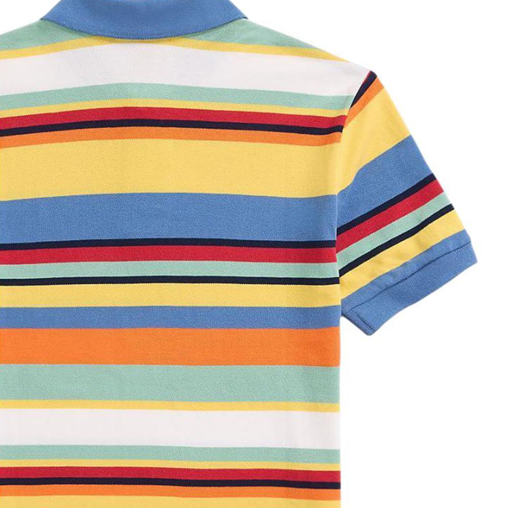 Polo Ralph Lauren Tričko SS24 Pruhované Síťované Ležérní Krátký Rukáv Dětské Topy Vícebarevné CWPOKNIY8021089-740
