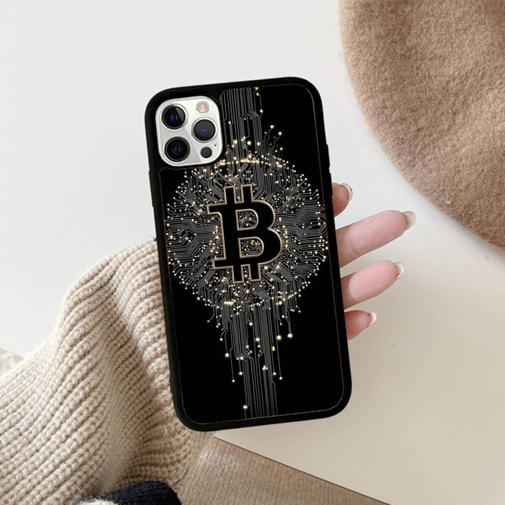 

Luxury B-BitcoinS PC+TPU Phone Case For IPhone 11 12 13 14 15 16 17 Plus Pro Max Cover iPhone 13pro max