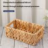 1/2Pcs Storage Basket with Handle Sturdy Structure Large Capacity Strong Load-bearing Hand-Woven Scalloped Edge Wicker Baskets