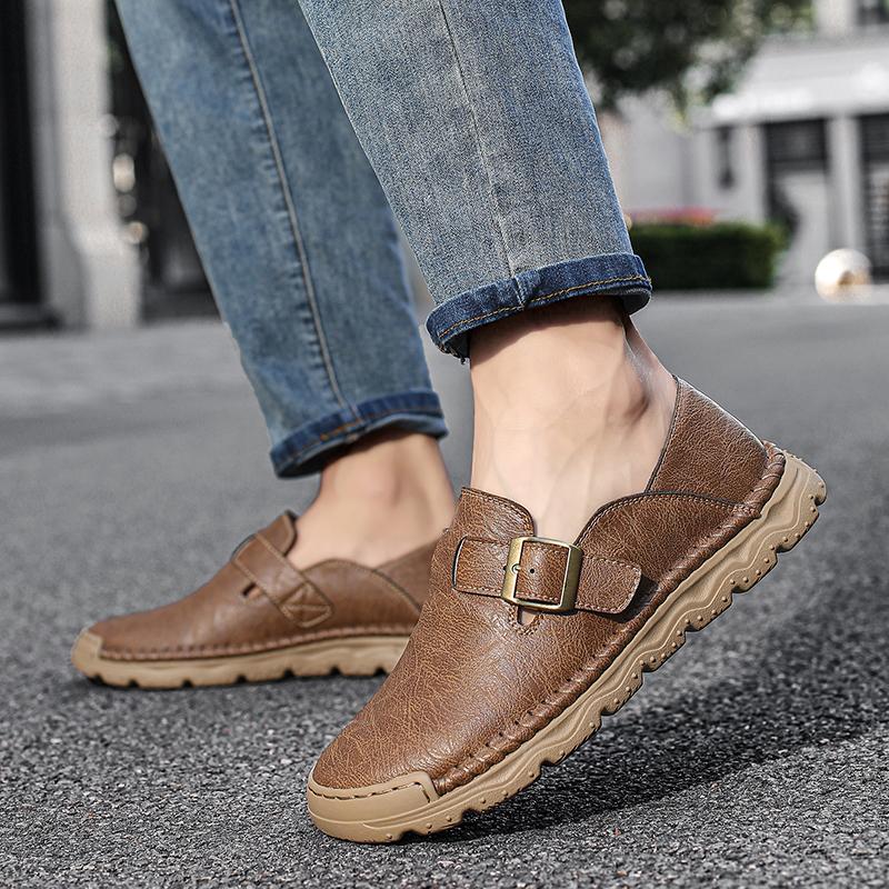 Fashion Fashionable Anti Slip and Comfortable Walking Shoes Mens High-quality Handmade Loafers Branded Business Breathable Leather Shoes