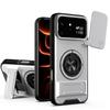 KEYSION Magnetic Phone Case for Infinix Note 60 Ultra 5G Slide Camera Protection Upright Stand 360° Ring Shockproof Back Cover