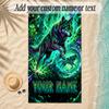 Fox Theme Soft Beach Towel Personalized Custom Name Text Towel Portable for Beach Pool Travel
