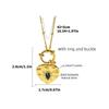 Classic French Style Metal Heart Necklace Fashionable Heart Necklace with Golden Chain Unique Neck Chain for a Chic Look
