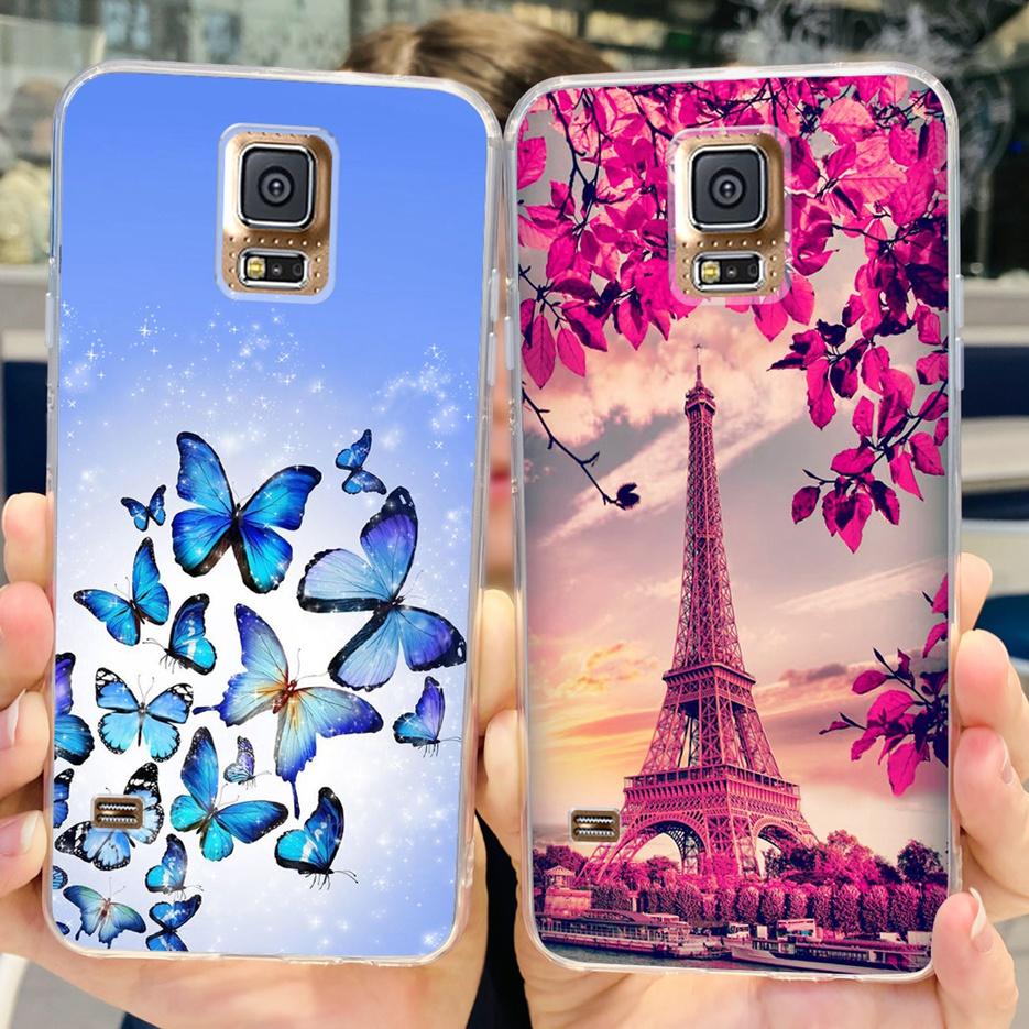 For Samsung Galaxy S5 Case G900F G900I G900M G900A G900T Cute Painted Cover Soft TPU Phone Case For Samsung S5 S 5 GalaxyS5 Bags