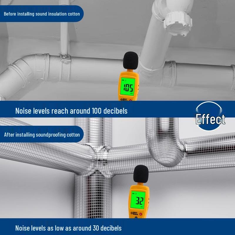 Sewer Pipe Soundproofing Wrap: Self-Adhesive Noise Reduction Sheet for Bathroom Drains