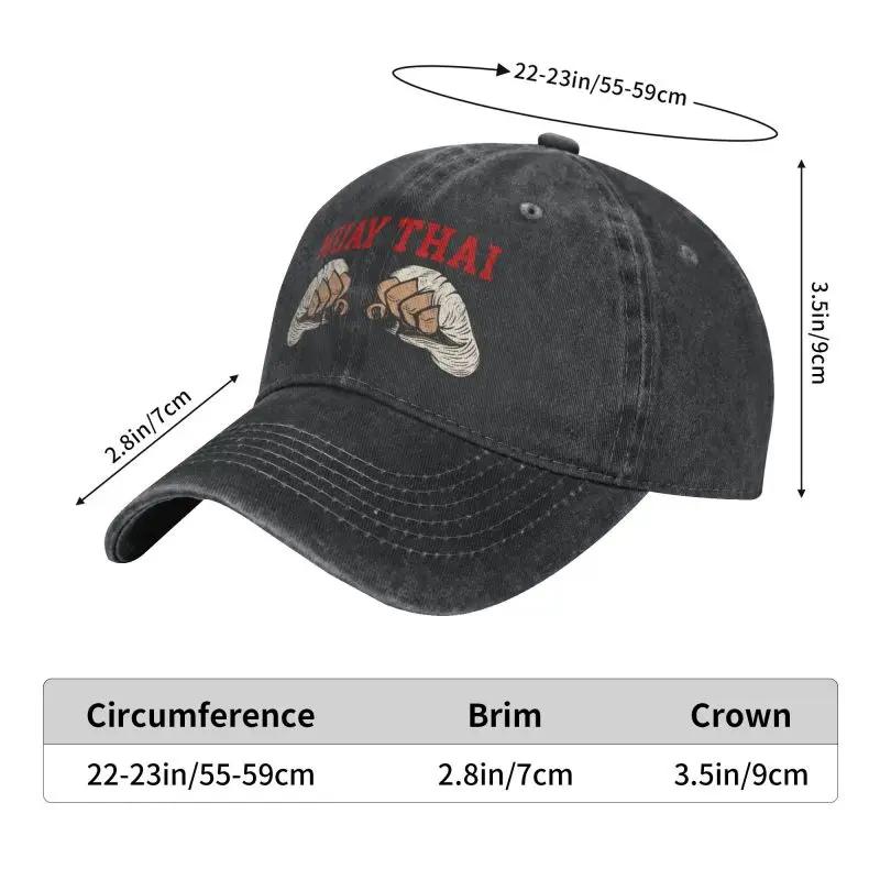 Muay Thai Combat Workout Baseball Cap Adult Thailand Kickboxing Boxing Adjustable Dad Hat for Men Women Outdoor