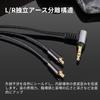 3APLUS CM2000Ti Earphone Cable A2DC for High Purity OCC Silver Plated 4 Cores Compatible with 120cm Length Black Re-Cable Audio-Technica 3.5mm