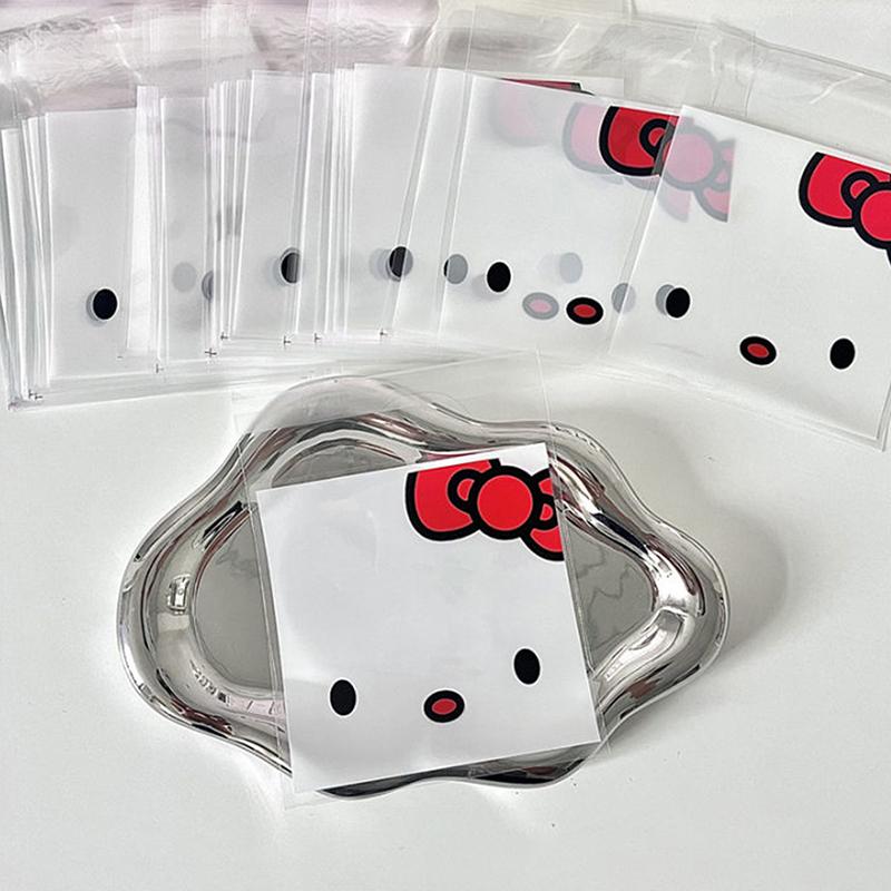100Pcs Plastic Printed Storage Bag Hello Kitty Kawaii Cute Pochacco Sealed Bag Note Packaging Cartoon Self-Adhesive Gift Bag