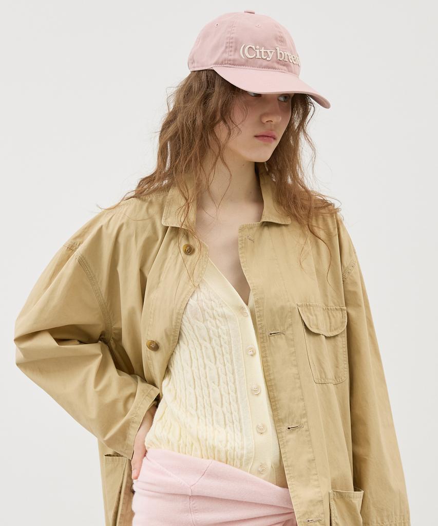 CITYBREEZE Mute Logo Embroidered Wide Ball Cap_Indie Pink