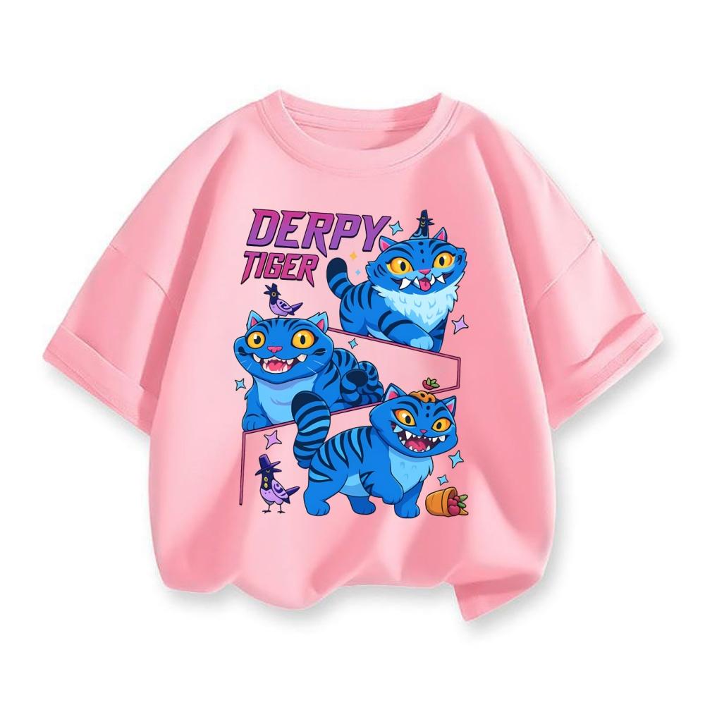 Demon Hunter Cotton Printed Fashion Casual Round Neck Cartoon Girl T-shirt