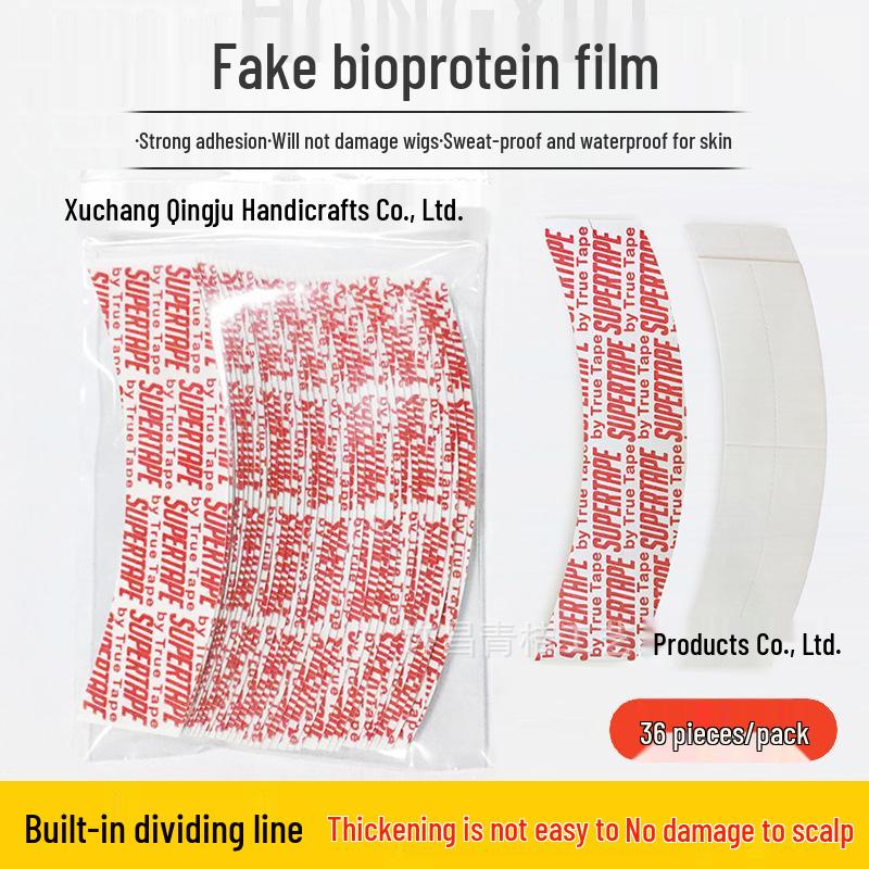 Men's Invisible Film Design Toupee with Double-Sided Tape for Natural Look