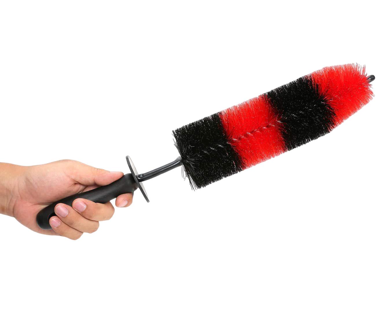 

Щетка для мытья автомобильных колес Пластиковая ручка Автомобильная большая щетка для чистки колесных дисков шин Инструмент Автоаксессуары красный черный