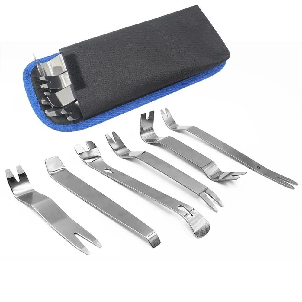 6pcs Kit Car Inner Removal Tool Auto Car Radio Door Clip Panel Trim Dash Audio Removal taller Pry Tool with Canvas Bag