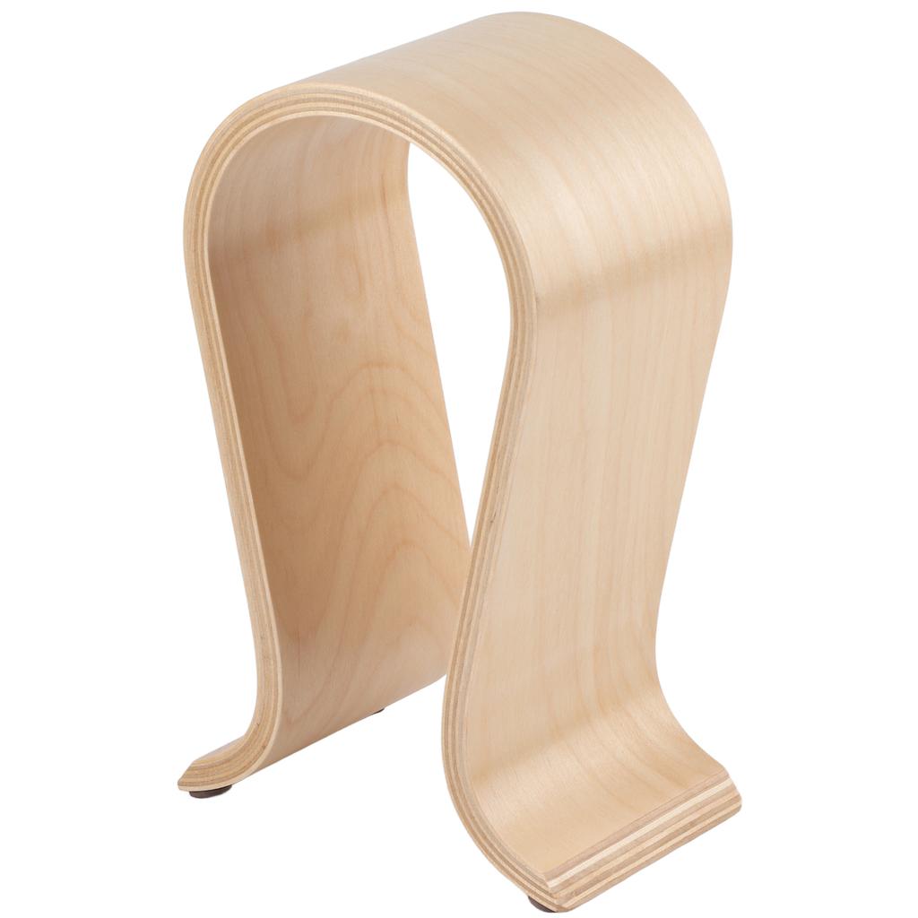 Earphone Hanger U Shape Simple Wooden Stable Arch Headphone Stand with Rubber Feet for Office Studio Bedroom Desktop