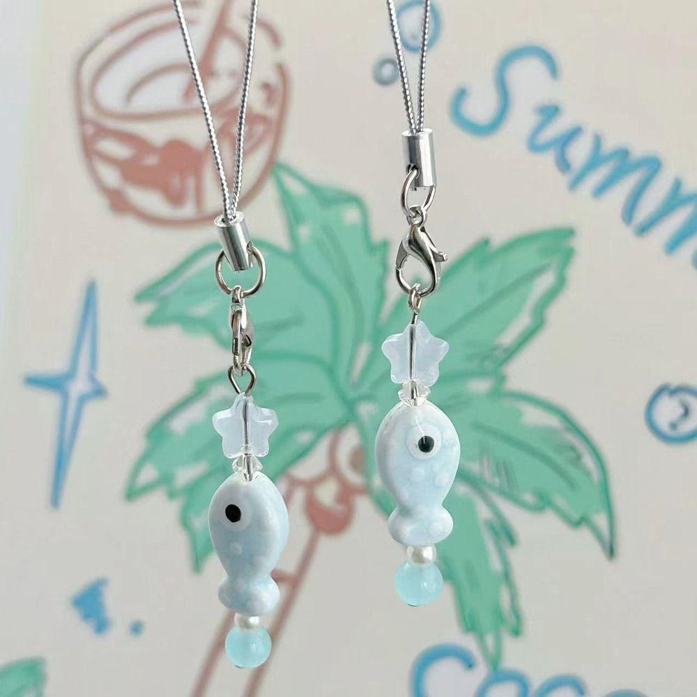 Pendant Cell Phone Strap Phone Charm Mobile Lanyard Phone Case Fish Phone Chain  Girls Women