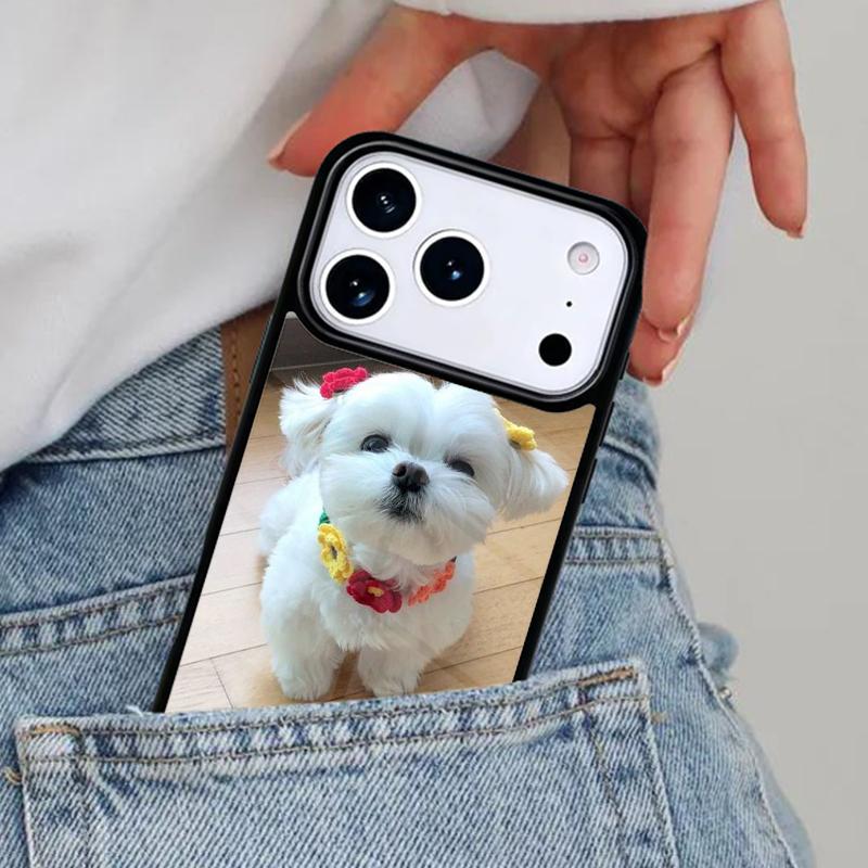 Maltese Dog Puppy Cute Phone Case for iPhone 17ProMax 12 13 14 15 16e 17 Pro Max Plus Air Cover