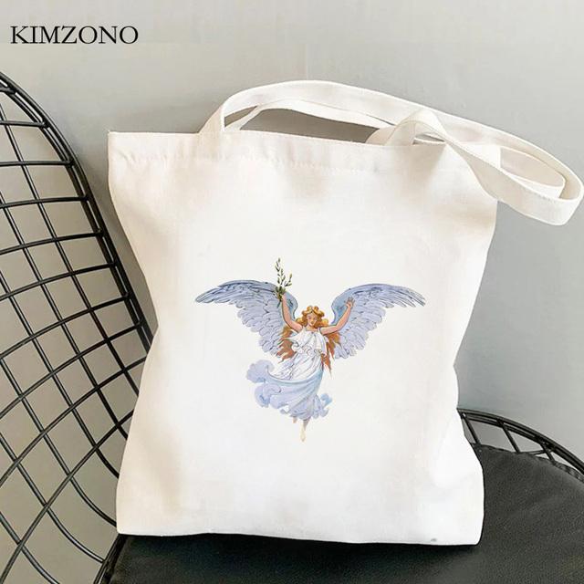 Angel Shopping Bag Recycle Bag Tote Bolso Bolsa Bag String Bolsas Ecologicas Woven Sacola Grab