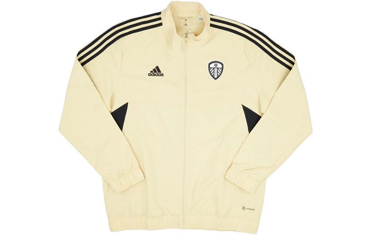 Adidas Leeds United Jackets & Coats 2022 23 Season, Leeds United Soccer Ball Club Men s Beige HD2270 S