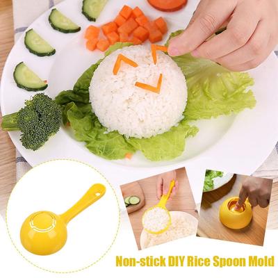 1pc Rice Spoon Non-stick DIY Rice Scoop Mold Sushi Spoon Rice Half Baking Accessory Kitchen Heat-resistant Round Tool Mold