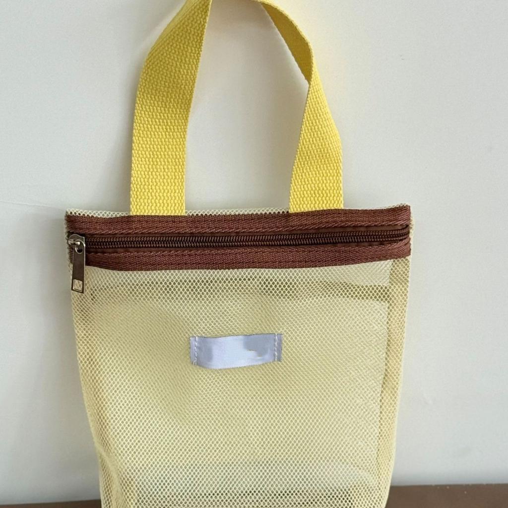 Mesh Makeup Bag Hanging Portable Bag Travel Handbag Portable Toiletry Storage Bag For Bathroom Outdoor Women