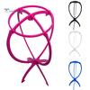 Puntos Portable Solid Color Wigs Display Stand Head Mannequin Hair Hat Hairpiece Holder