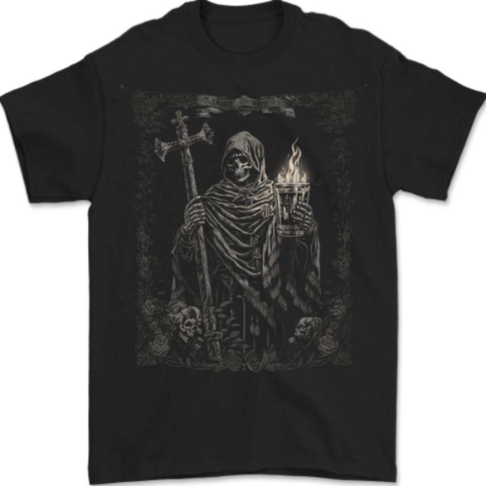 Gothic Grim Reaper Goth Heavy Metal Skull 9 Unisexs TShirt 100 Cotton S