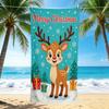 1Pc Christmas Deer Gifts Beach Towel, Quick Dry, Multi-Use for Beach Pool Gym Yoga Home Travel, Christmas, Halloween, Xmas Gift S272