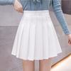 Women Mini Skirt Waist A-Line Skirt Solid Color with Shorts Lining Elastic High Short Skirt Versatile