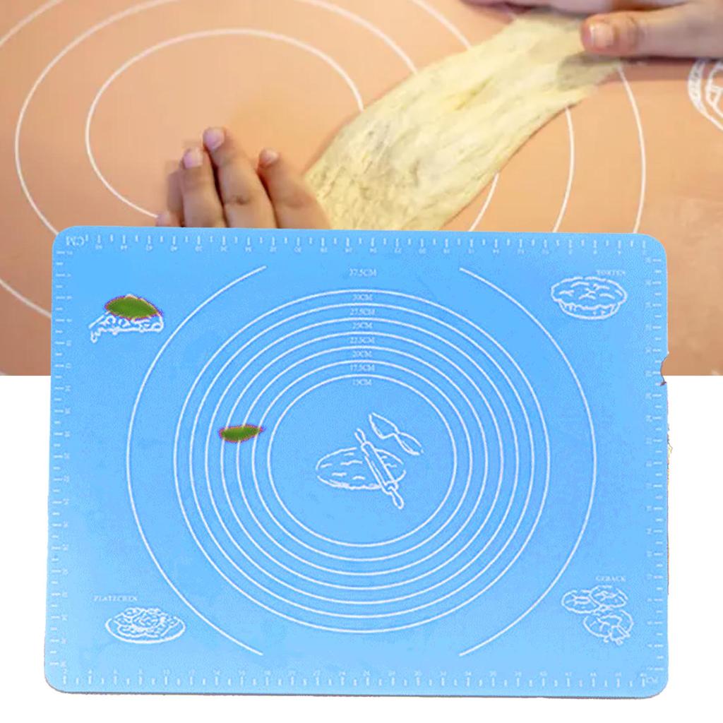 Non Stick Silicone Pastry Mat Thick Silicone Baking Mat with Msurements for Baking Rolling Pastry Dough Pizza