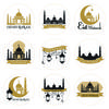 60-120pcs Eid Ramadan Kareem Decor Ramadan Mubarak Stickers Muslim Islamic Kareem Happy Aid Gifts Ramadan and Eid Decor for Home