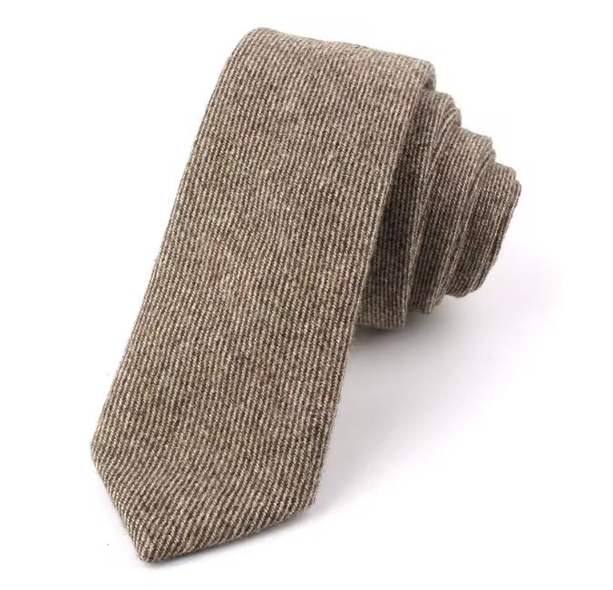 Hamilton Kilts Traditional Wool Tweed Neck Tie Scottish Tartan Plaid Herringbone Pattern 6 cm