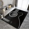 1pc Guitar Design Area Rug Crystal Velvet, Soft & Non-Slip Polyester Mat for Living Room, Bedroom, Study, Game Room