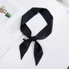 Handbag Scarf Solid Color Wear Resistant Lint Free Smooth Friendly to Skin Decorative Polyester Women Handbag Scarf Band Hair Neck Ribbon for Women