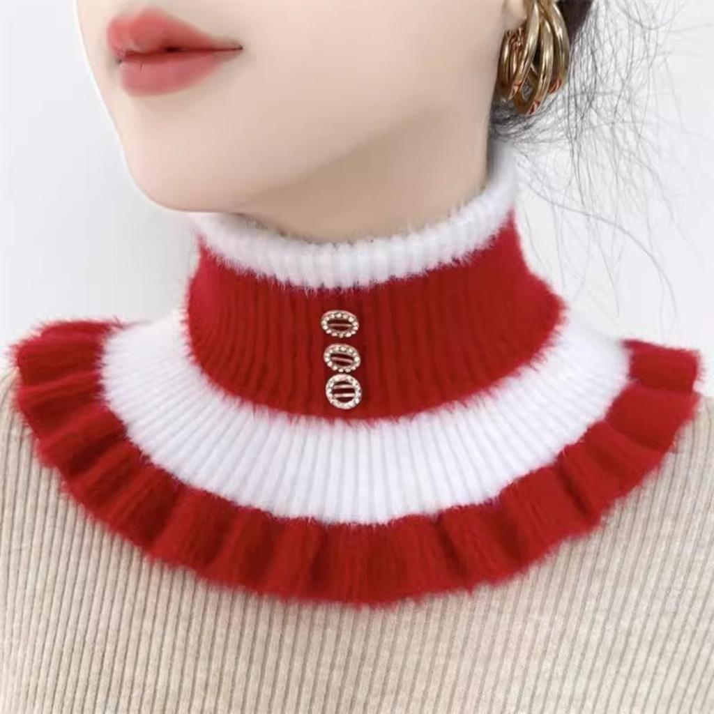 Fake Collar Neck Warm Scarf Thickened Knitted Cervical Neck Cover