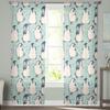 Winter Cartoon Penguin Tulle Curtains For Living Room Bedroom Home Decor Chiffon Sheer Voile Kitchen Curtain