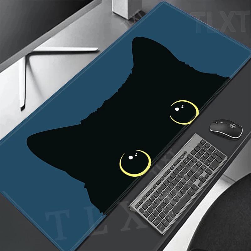 Kawaii Mouse Pads Cute Cat Mousepad Large Mouse Mat Big Purple Desk Pads Non-Slip Rubber Laptop Computer Keyboard Table Mats