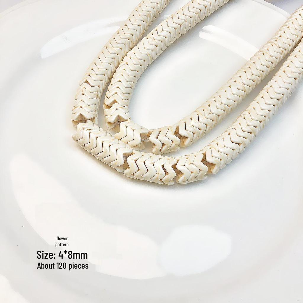 White Turquoise Beads for DIY Necklace Jewelry Accessories - Loose Spacer Beads