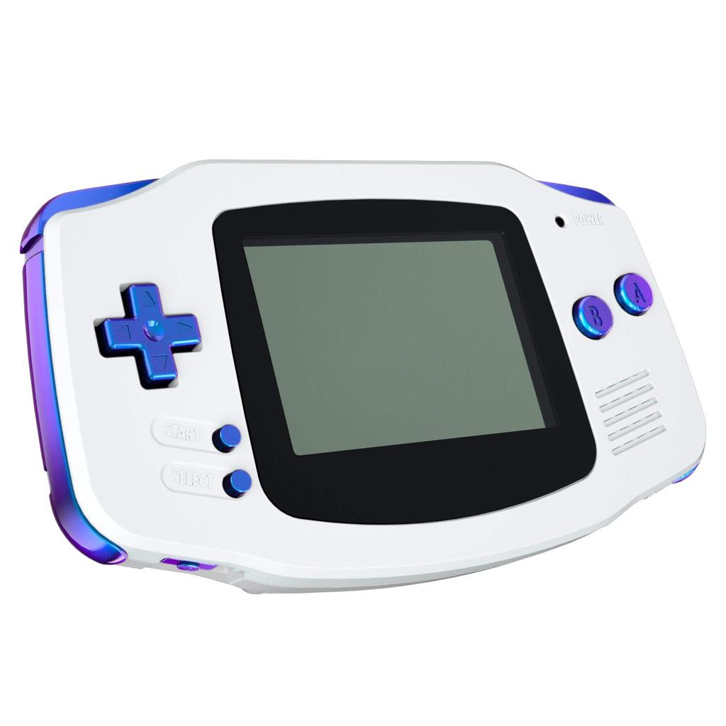 eXtremeRate Replacement Full Set Buttons Compatible with Game Boy Advance GBA Glossy Color Handheld Game Console Not Included Purple - [Chameleon